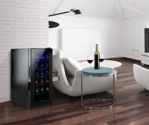 Vinoteca - Taurus 963.006 PTWC-18, 65W, 18 botellas, Panel táctil, Temperatura regulable entre 12
