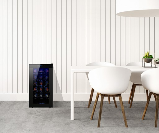 Vinoteca - Taurus 963.006 PTWC-18, 65W, 18 botellas, Panel táctil, Temperatura regulable entre 12