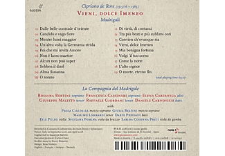 La Compagnia Del Madrigale - Vieni,dolce Imeneo-Madrigals  - (CD)