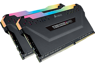 CORSAIR Arbeitsspeicher Vengeance RGB PRO DIMM Kit 16 GB, DDR4-3200, schwarz (CMW16GX4M2C3200C16)
