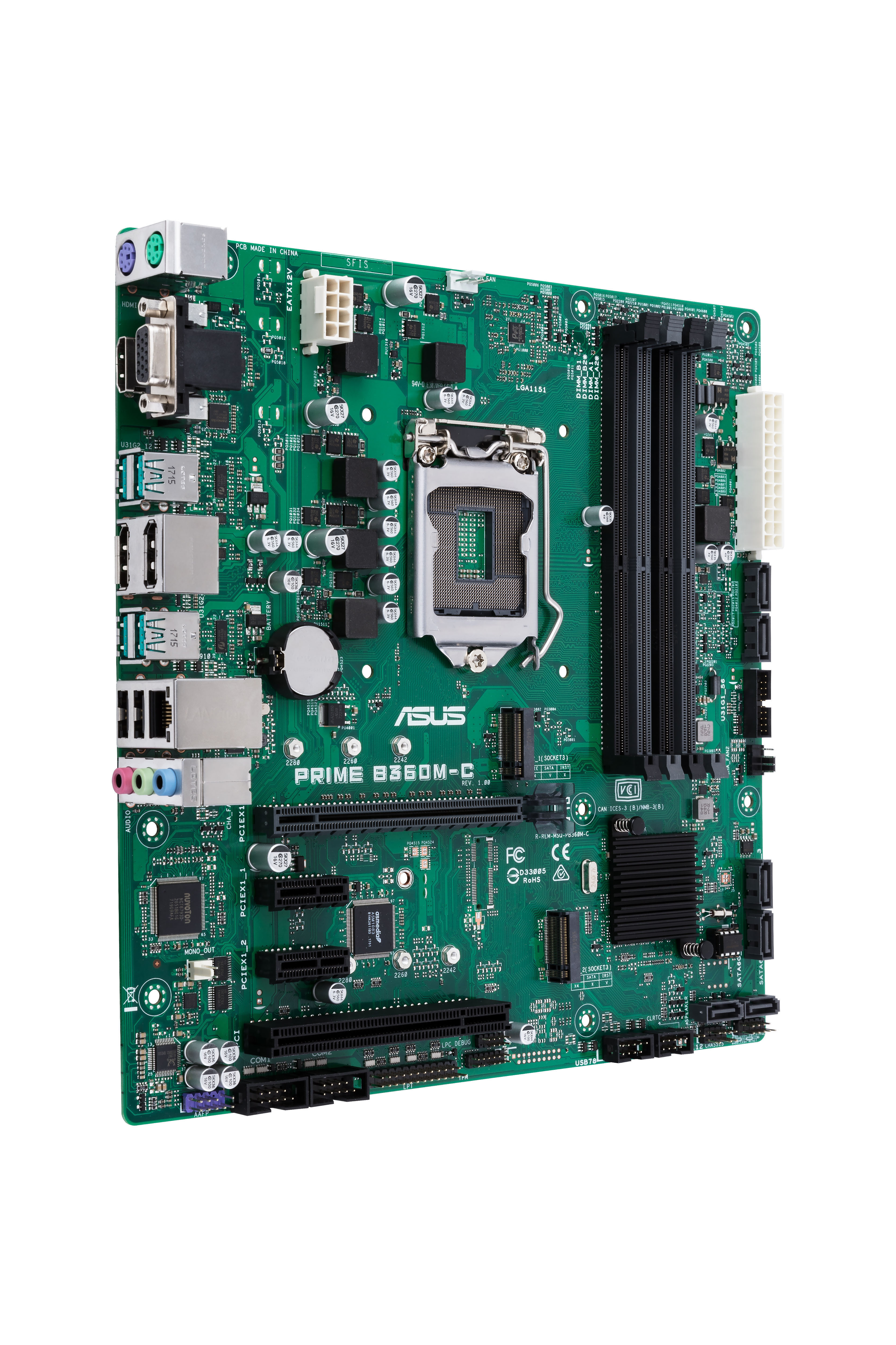 ASUS Prime B360M-C Mainboard Schwarz