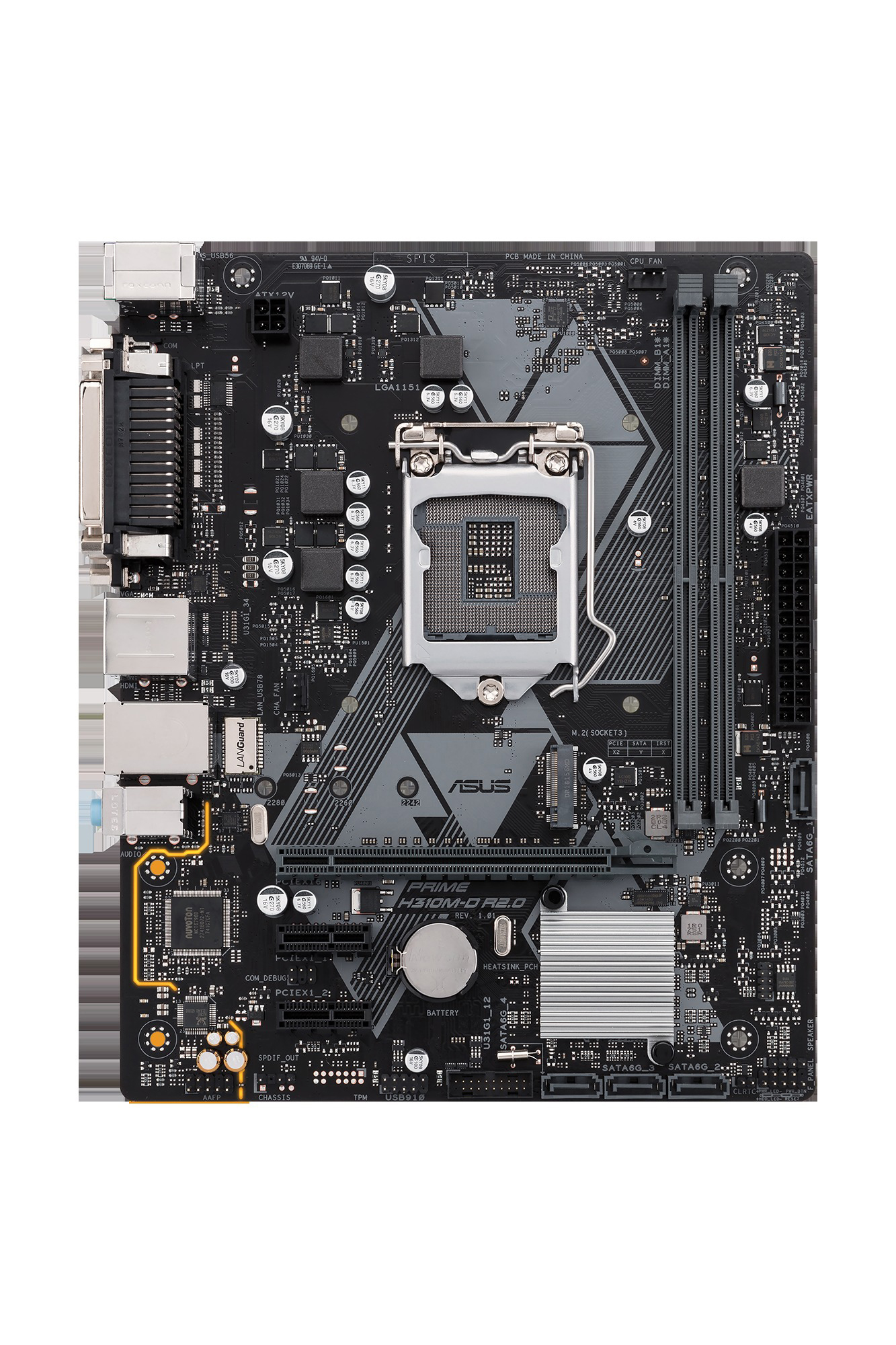ASUS Prime H310-D R2.0 Mainboard Schwarz