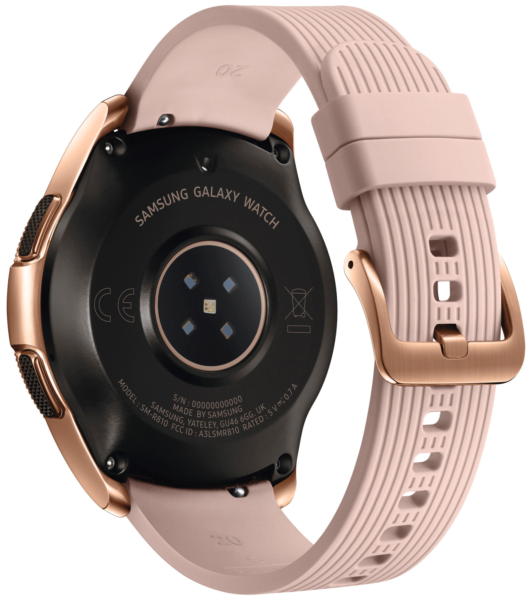 SAMSUNG Galaxy Watch 42mm Premium Edition, inkl. Milanaise Armband Rose Gold  Smartwatch Edelstahl Silikon, 215 mm, Roségold