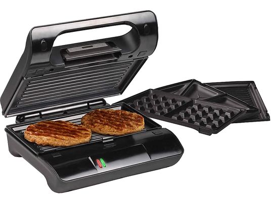 PRINCESS Multi & Sandwich Compact Pro - Barbecue a contatto (Nero/Acciaio inossidabile)