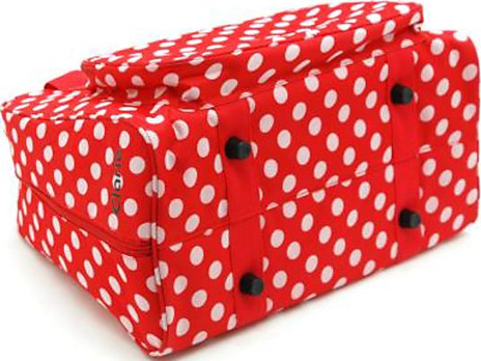 CLARIE CNT-263 - Borsa per macchina da cucire (Rosso/Bianco)