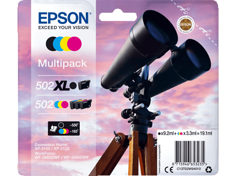 EPSON Multipack Epson Druckerpatronen ]$ (C13T02W94010) | MediaMarkt Schwarz/Cyan/Gelb/Magenta XL $[für