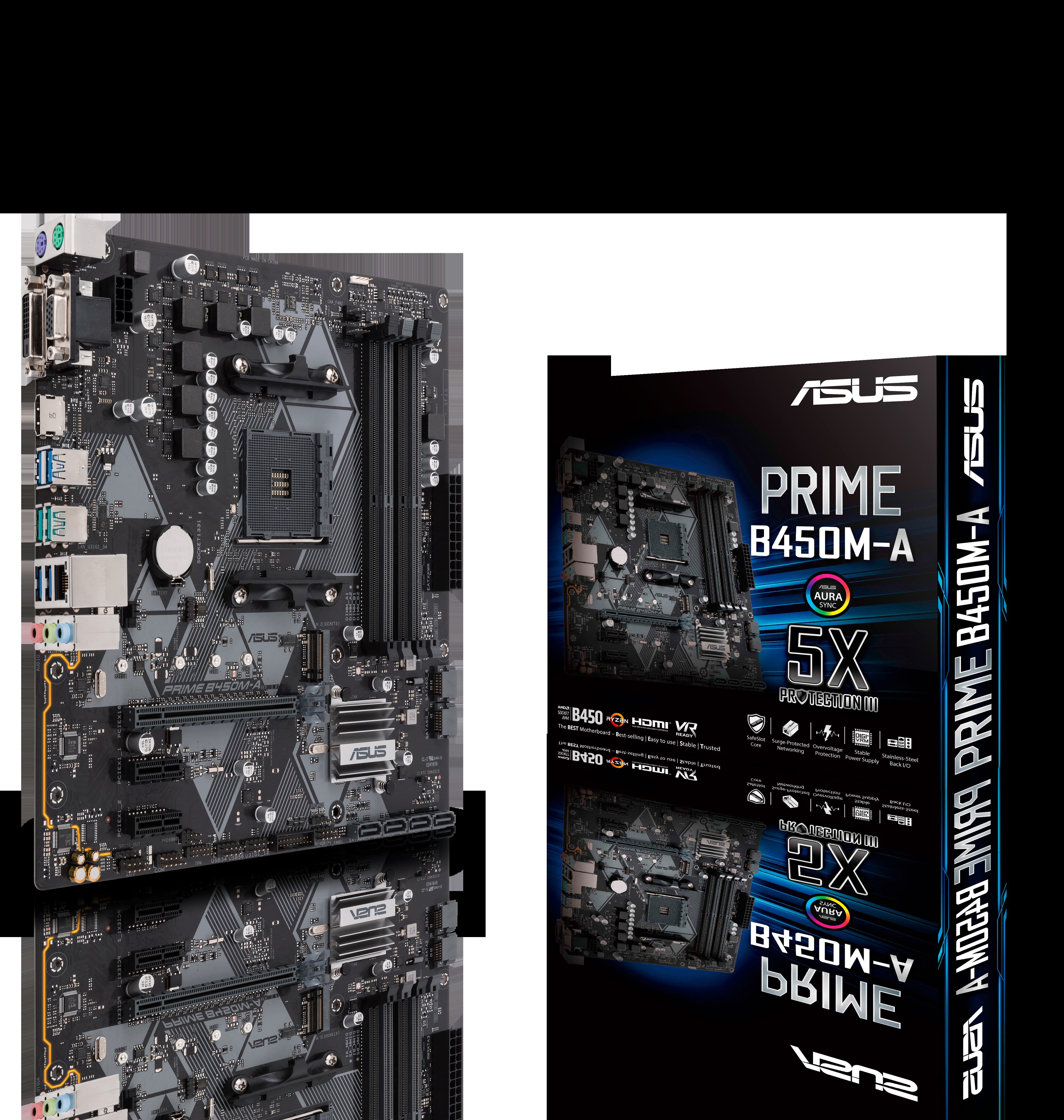ASUS Prime B450-A Mainboard Schwarz