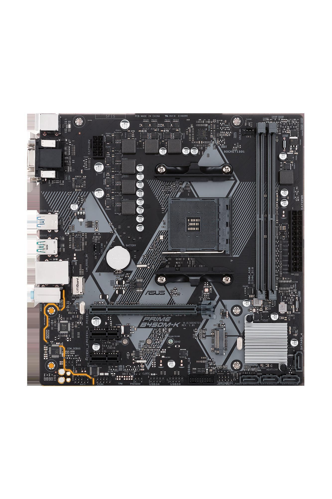 ASUS Prime B450-K Mainboard Schwarz