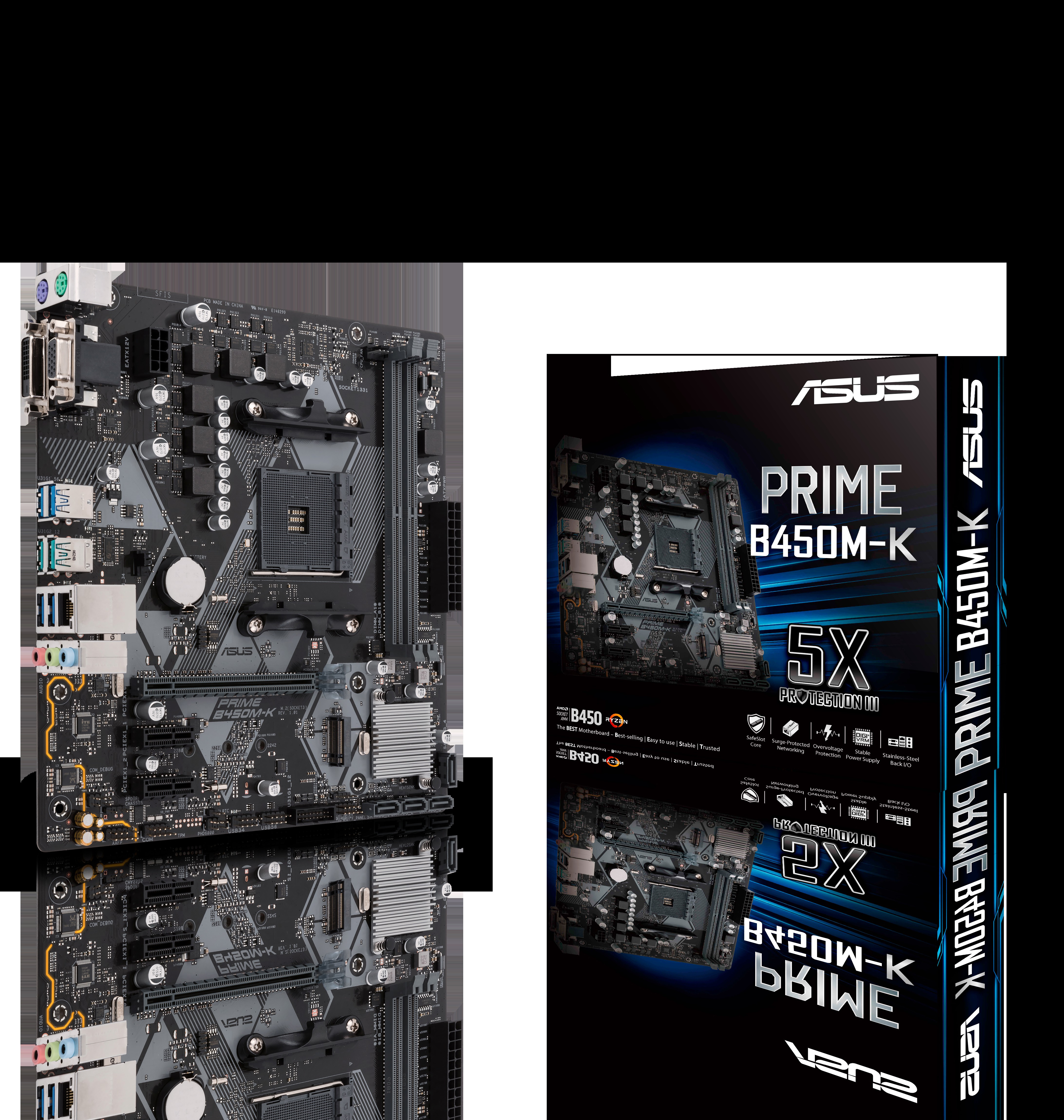 ASUS Prime B450-K Mainboard Schwarz