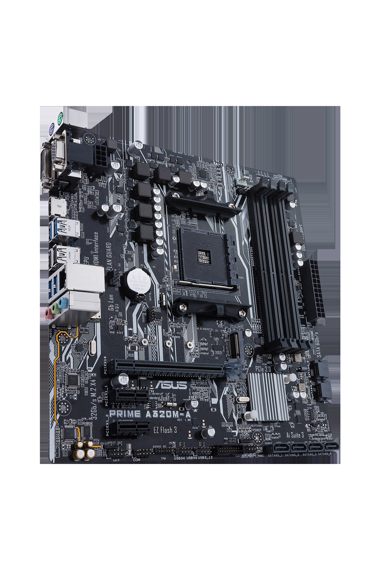 ASUS Prime A320-A Mainboard Schwarz