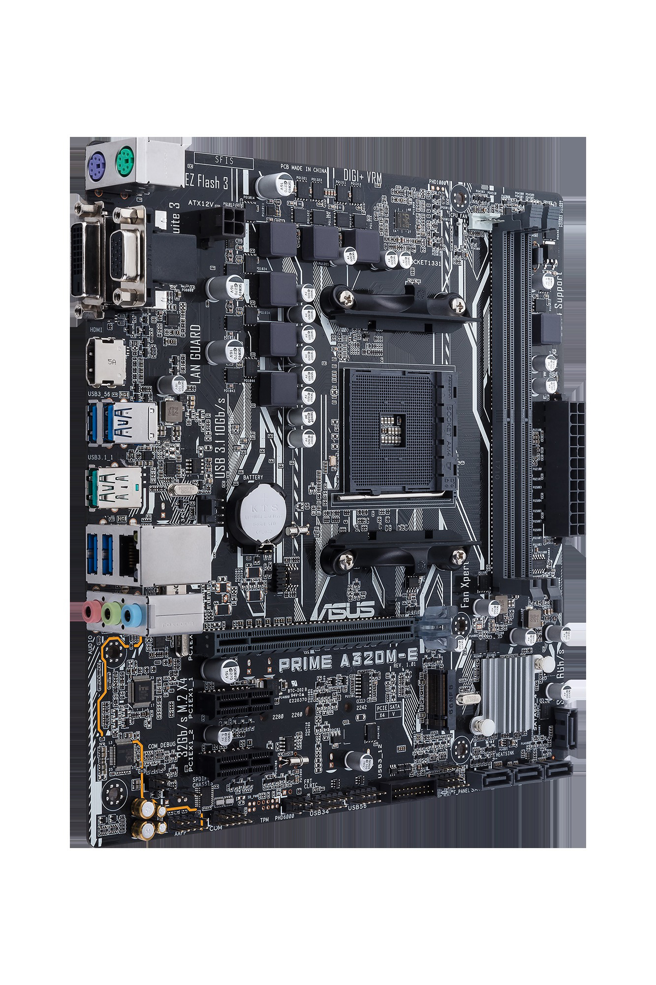 ASUS Prime A320-E Mainboard Schwarz