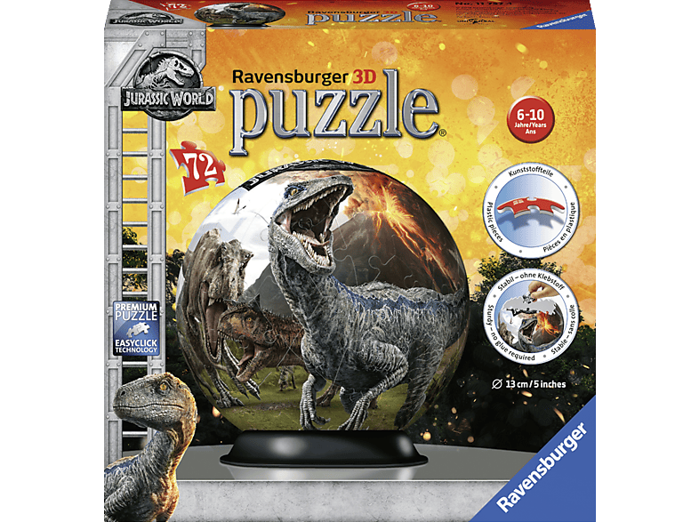 3D Puzzle RAVENSBURGER Mehrfarbig 2 Jurassic World