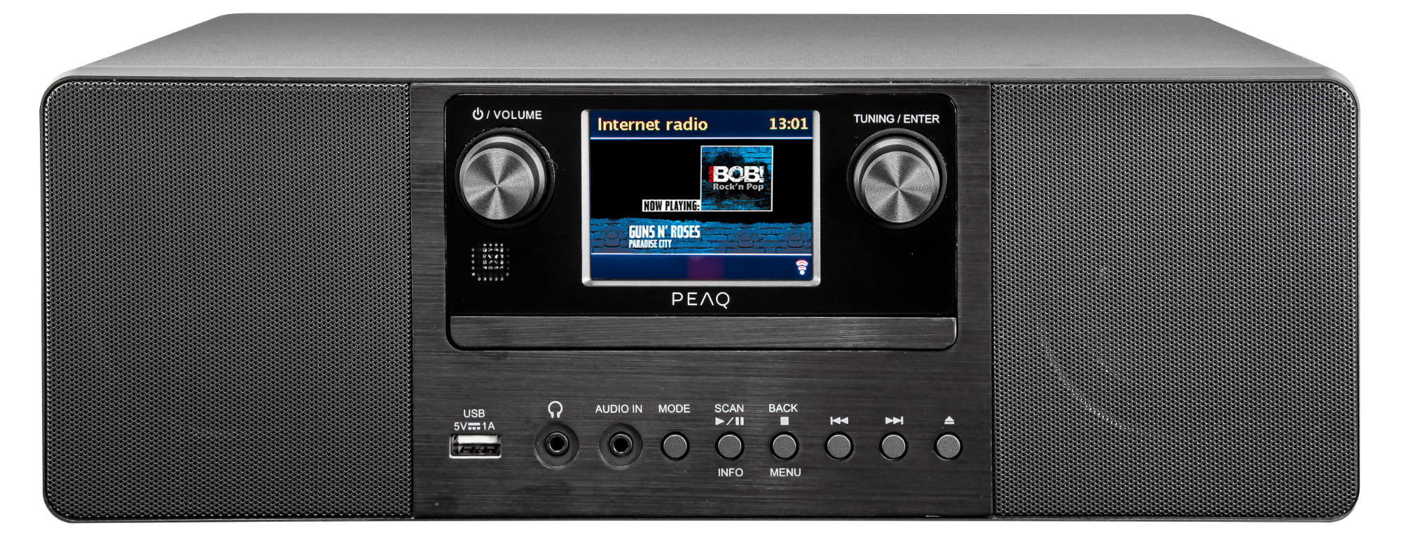 PEAQ PDR 360 BT-B DAB+ Internetradio, DAB+, FM, Internet Radio, Bluetooth, Schwarz/Grau