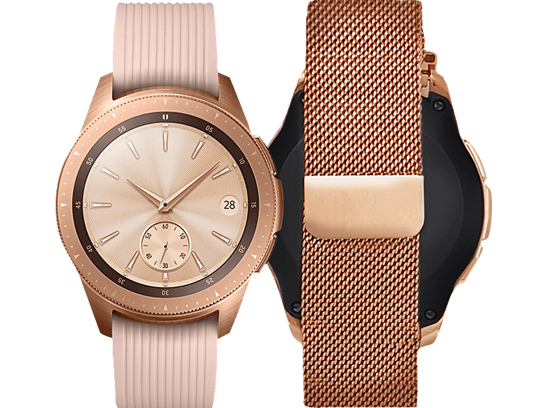 Korrespondent piedestal grinende Smartwatch SAMSUNG Galaxy Watch 42mm Premium Edition, inkl. Milanaise  Armband Rose Gold Smartwatch Edelstahl Silikon, 215 mm, Roségold |  MediaMarkt
