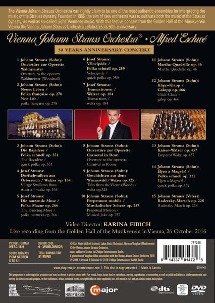 Wiener Johann-strauß-orchester - 50 Years Concert (DVD) Anniversary 