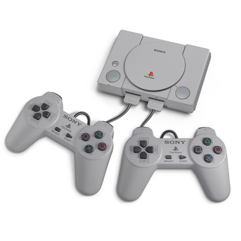 Consola - PlayStation Classic, Miniatura, Cable HDMI, Cable USB, Mandos, Gris