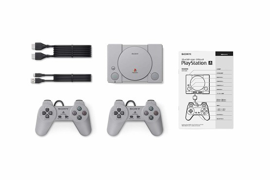 Consola - PlayStation Classic, Miniatura, Cable HDMI, Cable USB, Mandos, Gris