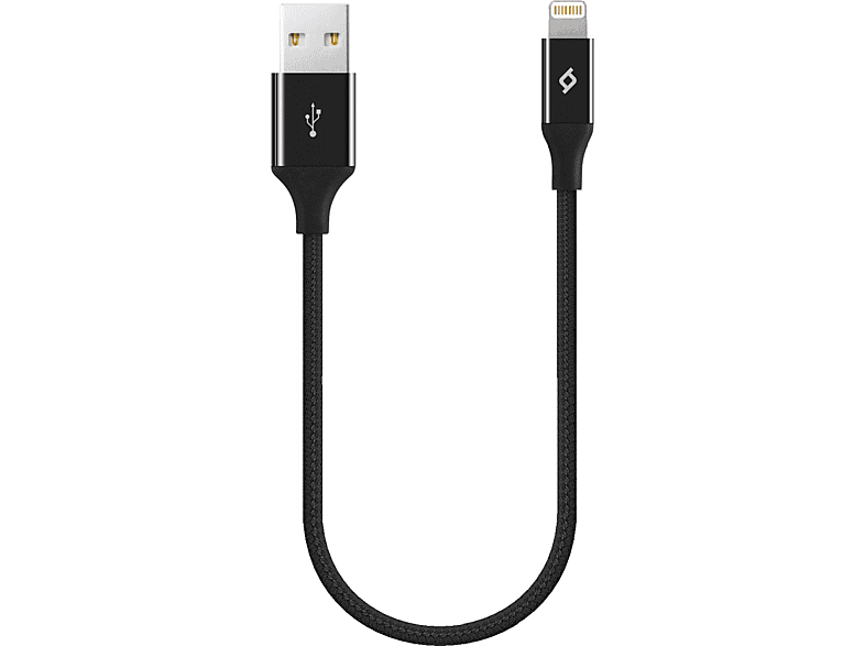 TTEC 2DK28S  AlumiCable Mini 30cm USB-A - Lightning Şarj Kablosu  Siyah