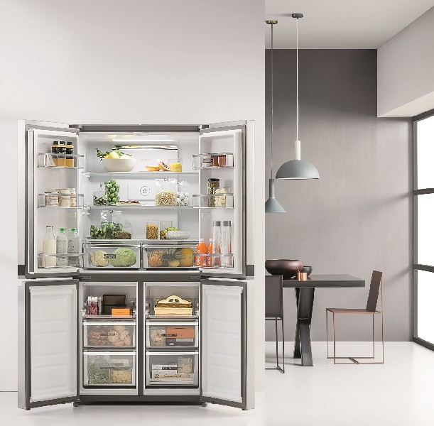 Frigorífico americano - Whirlpool WQ9E1L, Dos puertas, 589 L brutos, Total No Frost