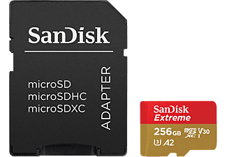 SANDISK MicroSDXC Extreme 256GB Adapter 160MB/s A2 C10 V30