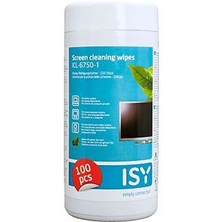 ISY Reinigungstücher für Bildschirme, 100 Stück, Grüner Tee Tücher (ICL-6750-1)