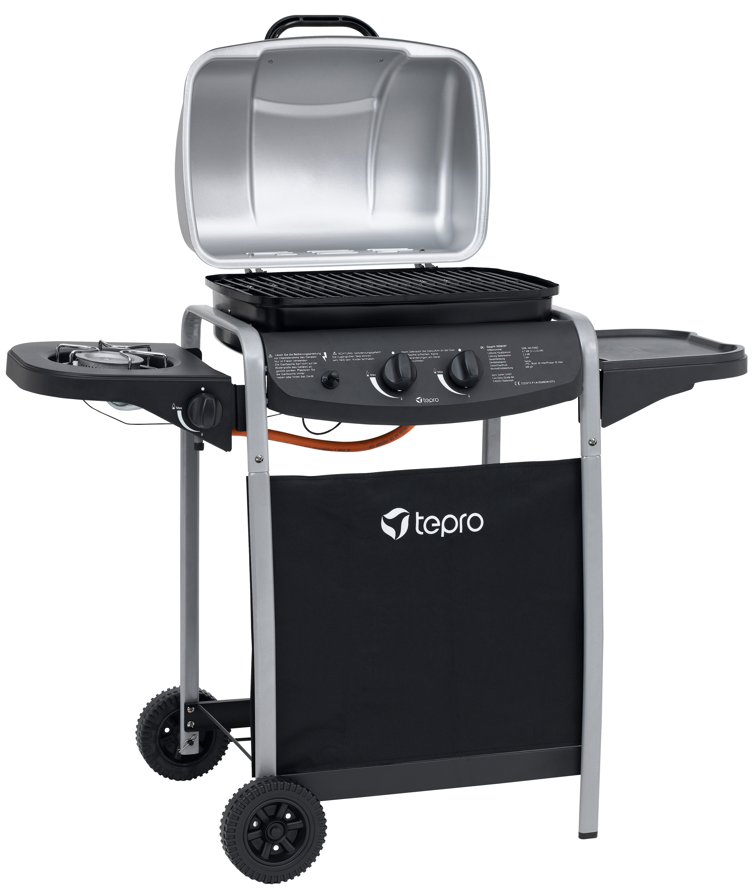 TEPRO 3157 Fremont Gasgrill, Schwarz/Silber (7000 Watt)