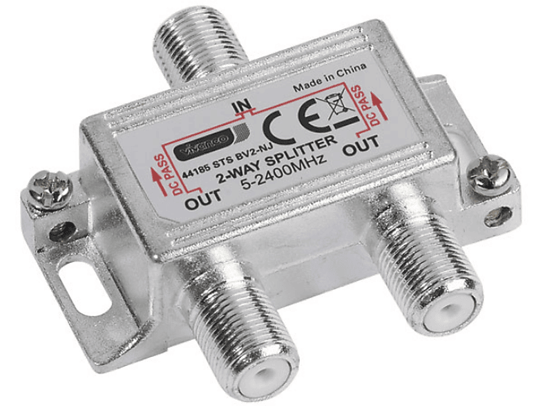 Vivanco 08370 SAT / Universal-Antennenverteiler, 2-fach