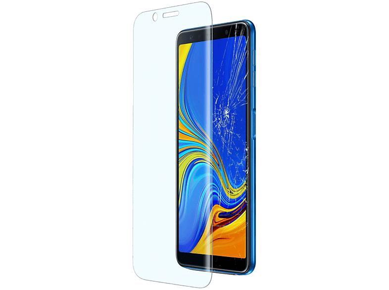 CELLULARLINE Tempered glass Second Glass Shape Galaxy A7 (2018) (TEMPGCABGALA718T)