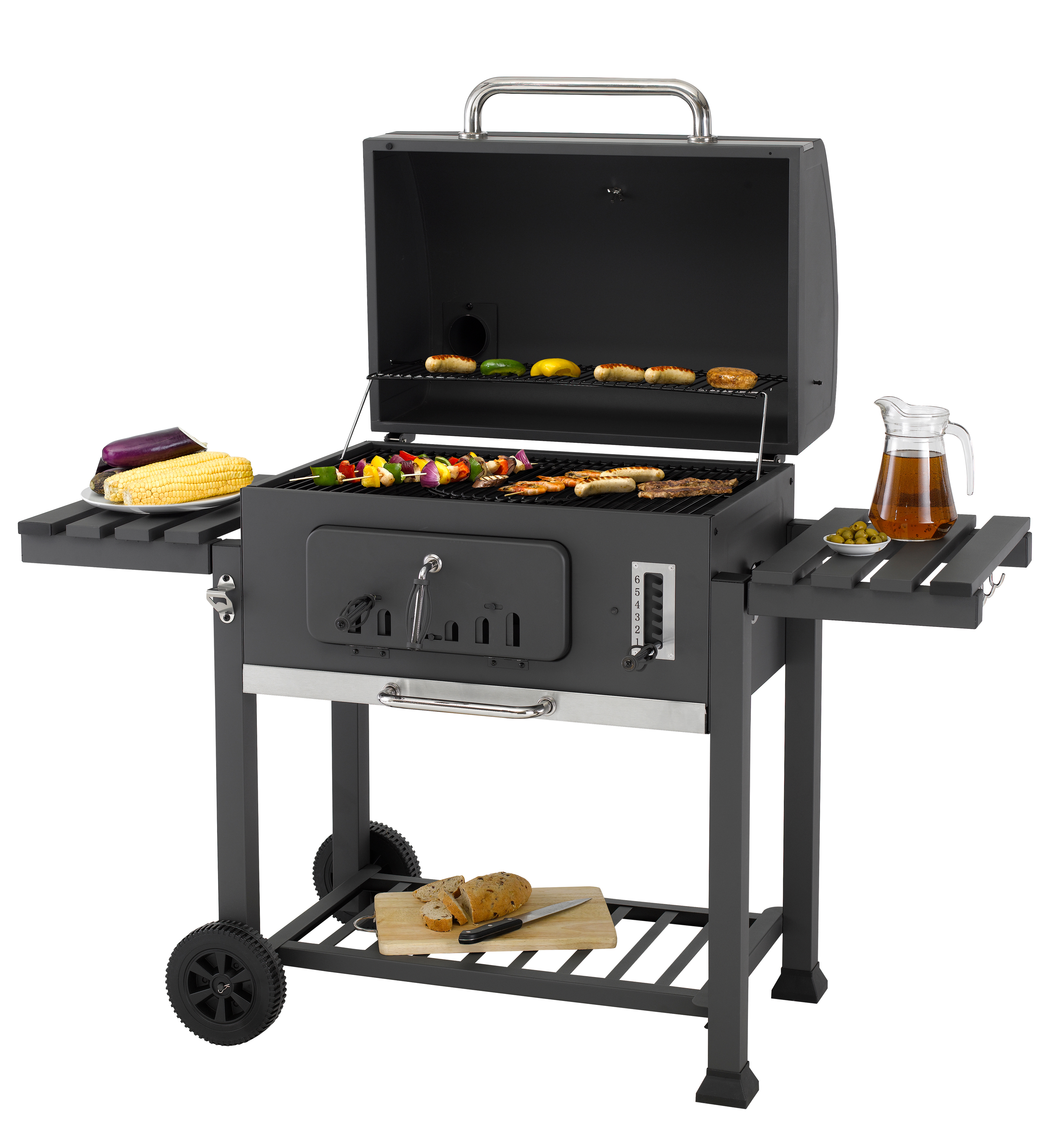 TEPRO 1165 Toronto XXL Kohlegrill, Anthrazit/Edelstahl 