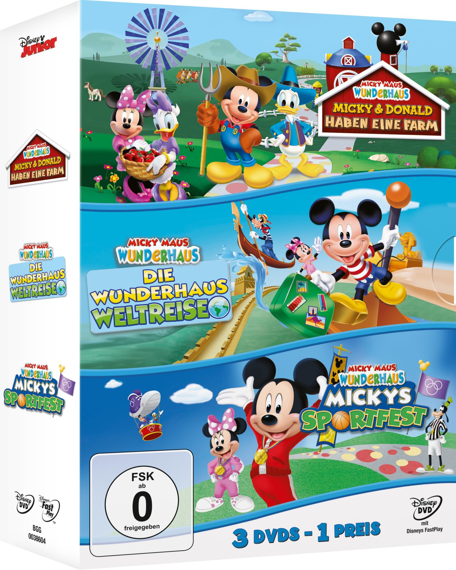 DVD-Box-Set mit Mickey Mouse-Figuren und Titeln auf Deutsch.