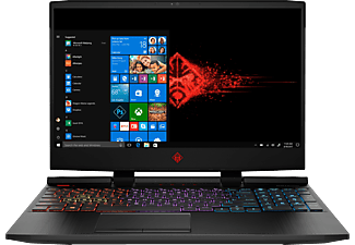 HP OMEN 15-dc0315ng, Gaming Notebook mit 15,6 Zoll Display, Intel® Core™ i7 Prozessor, 16 GB RAM, 1 TB HDD, 512 GB SSD, GeForce® GTX 1070, Schwarz/Rot