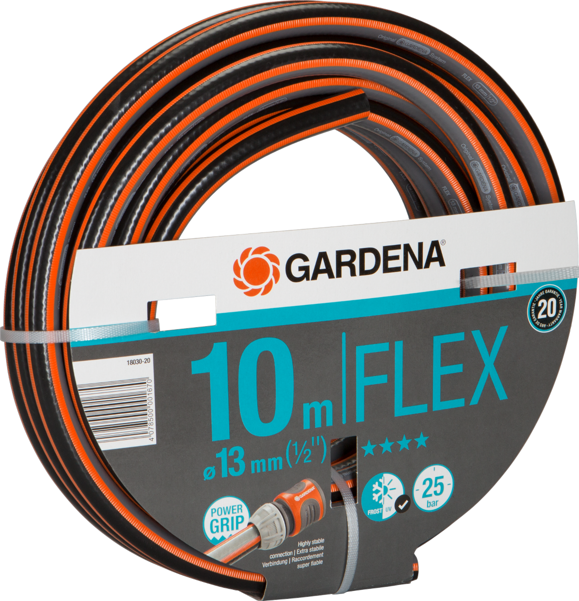 GARDENA 18030-20 Comfort Flex - Schlauch (Schwarz/Orange)
