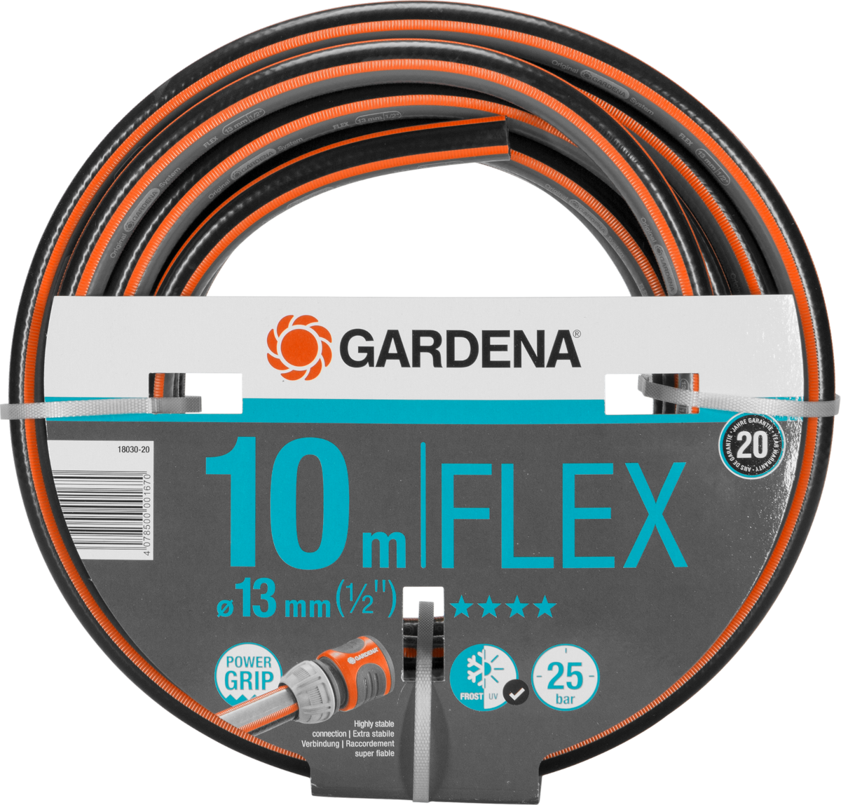 GARDENA 18030-20 Comfort Flex - Schlauch (Schwarz/Orange)