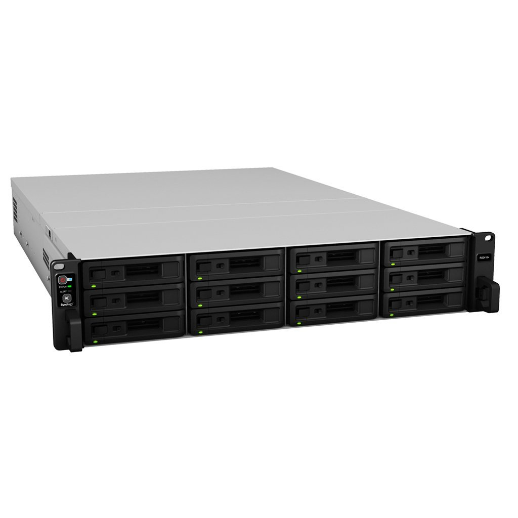 Servidor NAS - SYNOLOGY RS2418+ 2U, 12 BAY, 2.1 GHZ, QC, Negro