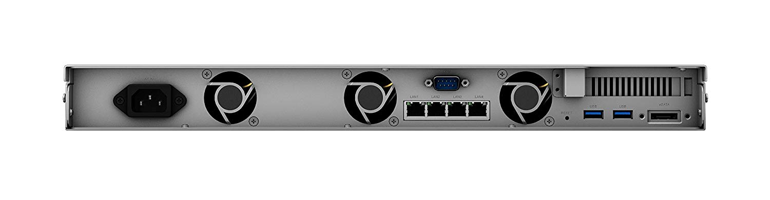 Servidor NAS - SYNOLOGY RS818+ 1U 4 BAY, 2.4 GHZ, QC, 2GB, Negro