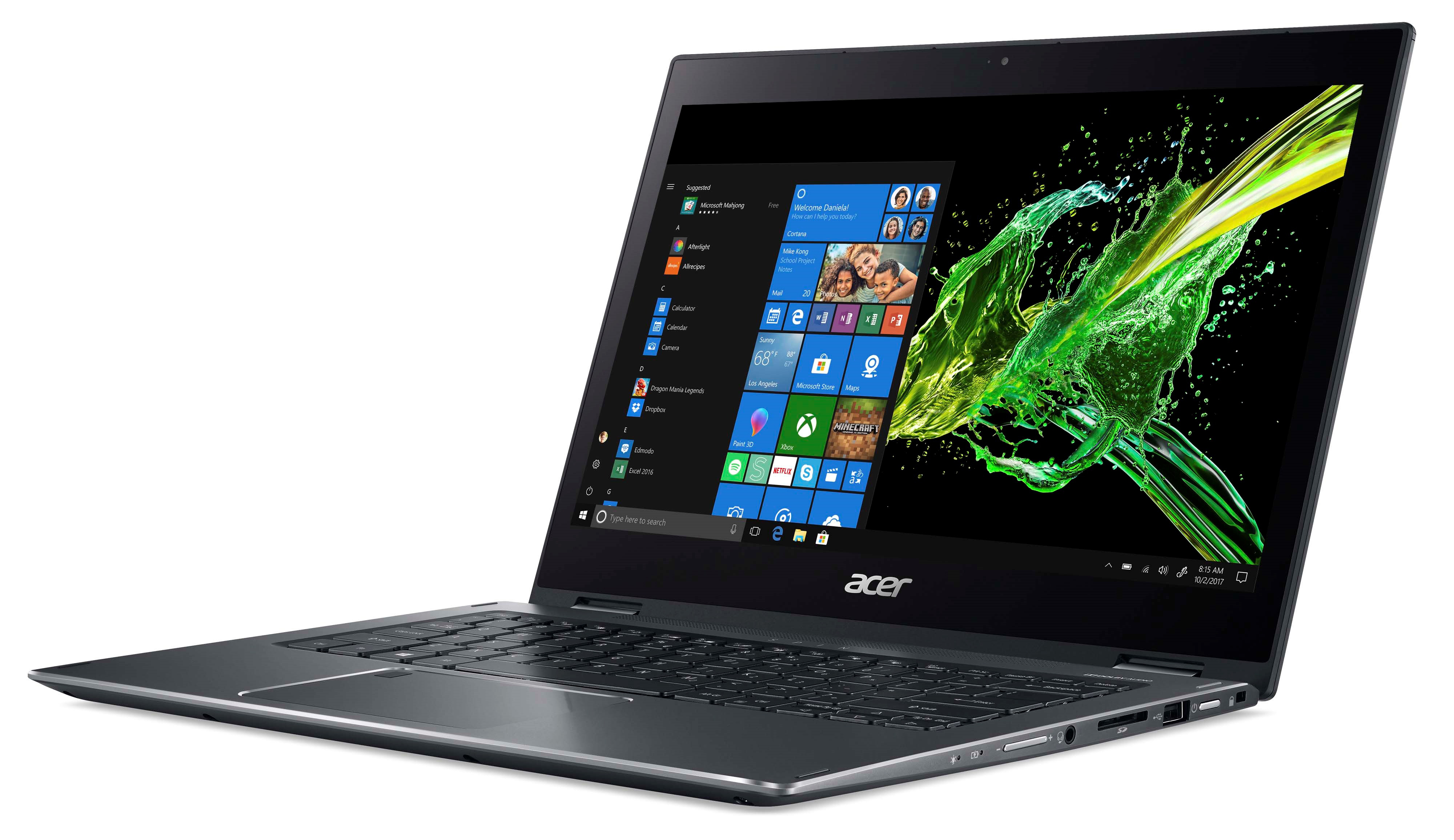 ACER Spin 5 + Active Pen (SP513-53N-550T) - 13,3 Zoll - Intel® Core™ i5 i5-8265U - 8 GB - 256 GB - Intel® UHD 620 - Windows 10 Home (64 Bit)