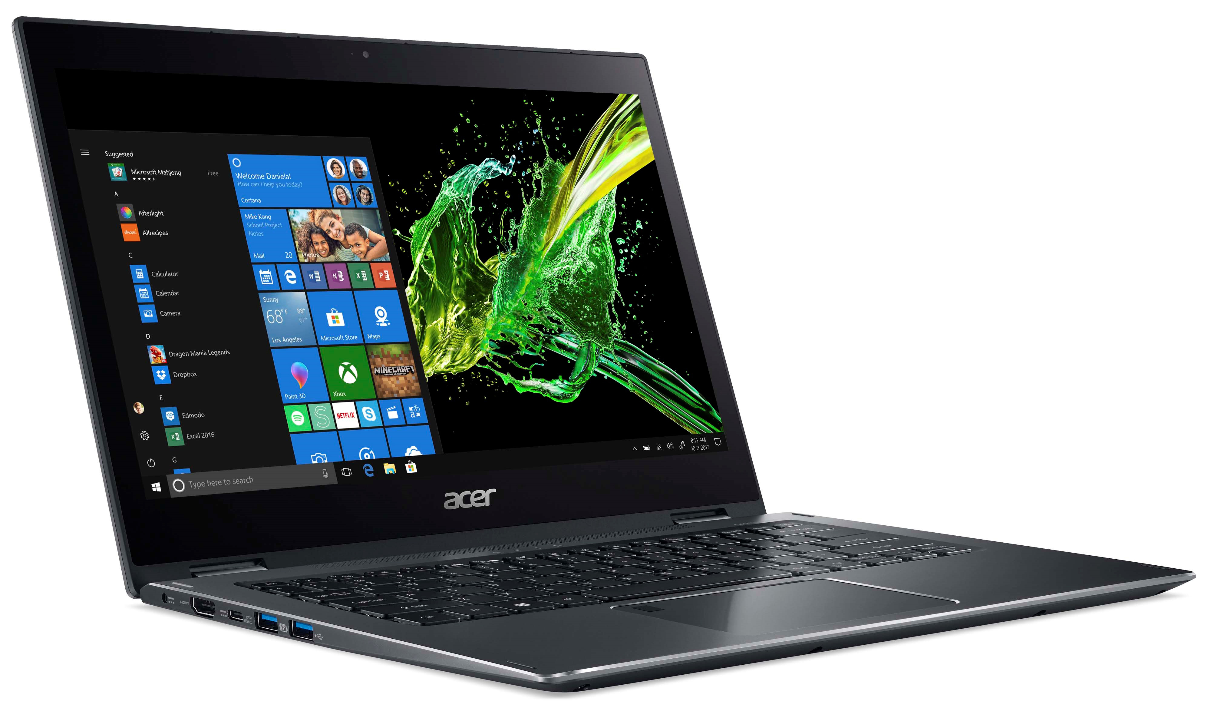 ACER Spin 5 + Active Pen (SP513-53N-550T) - 13,3 Zoll - Intel® Core™ i5 i5-8265U - 8 GB - 256 GB - Intel® UHD 620 - Windows 10 Home (64 Bit)