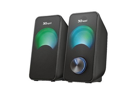 Lautsprecherset TRUST Arys Compact für | Schwarz PC Schwarz Lautsprecherset mit MediaMarkt - 2.0 RGB-Beleuchtung