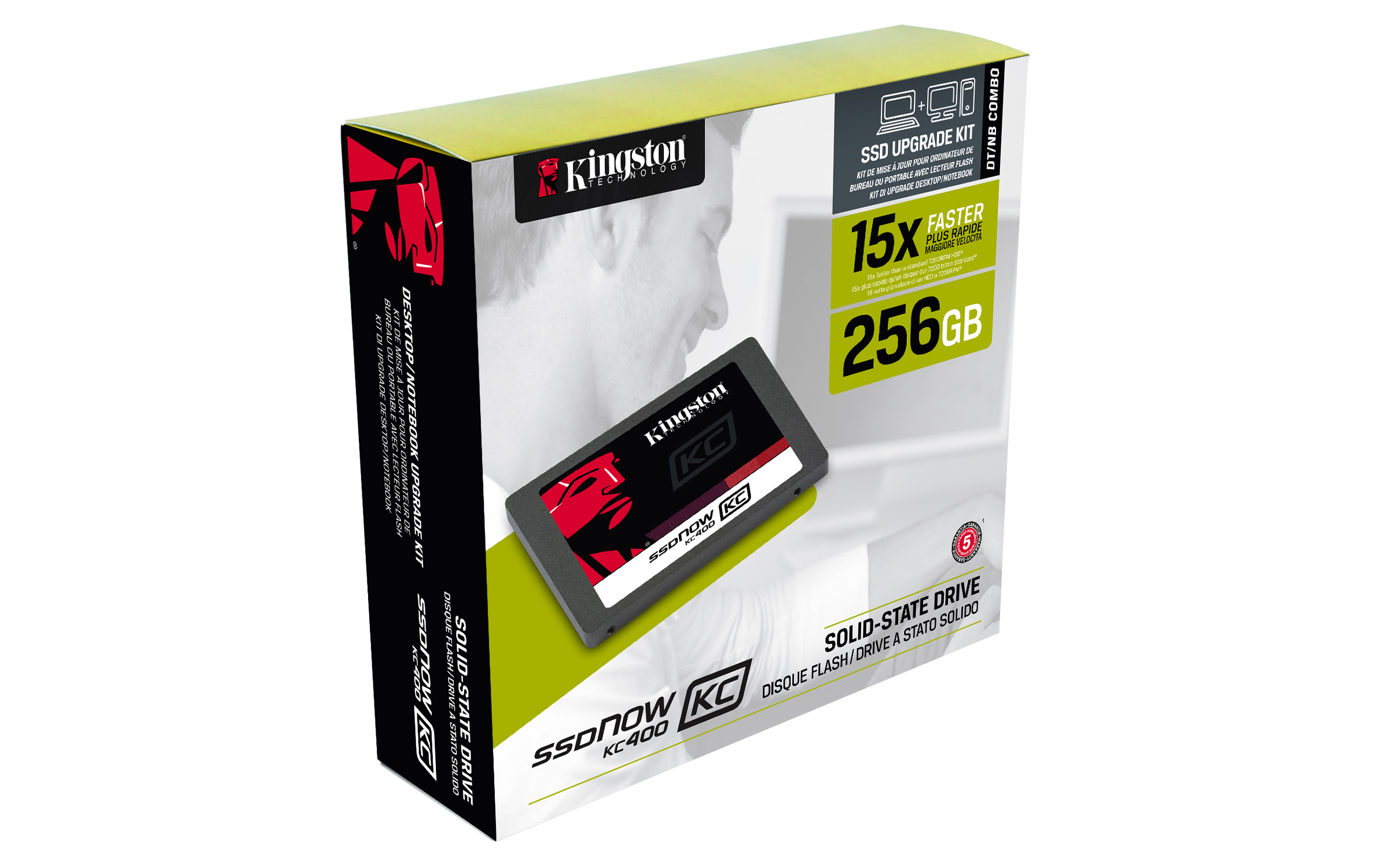 kit SSD - 256GB SSDNOW KC400 SATA 3 2.5 INT