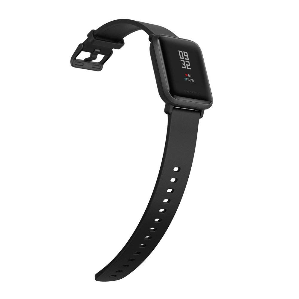 Smartwatch - AmazFit Bip, Salud, Notificaciones, Responde llamadas, Negro