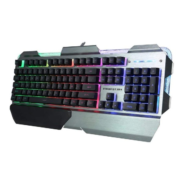 Teclado gaming - Woxter Stinger Gx 300 K, Membrana, Retroiluminado