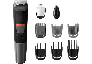 PHILIPS PHILIPS Multigroom Series 5000 MG5720/15 - Trimmer - Regolazione in lunghezza 1 mm - 16 mm - Nero/Grigio - Multigroomer (Nero/grigio)