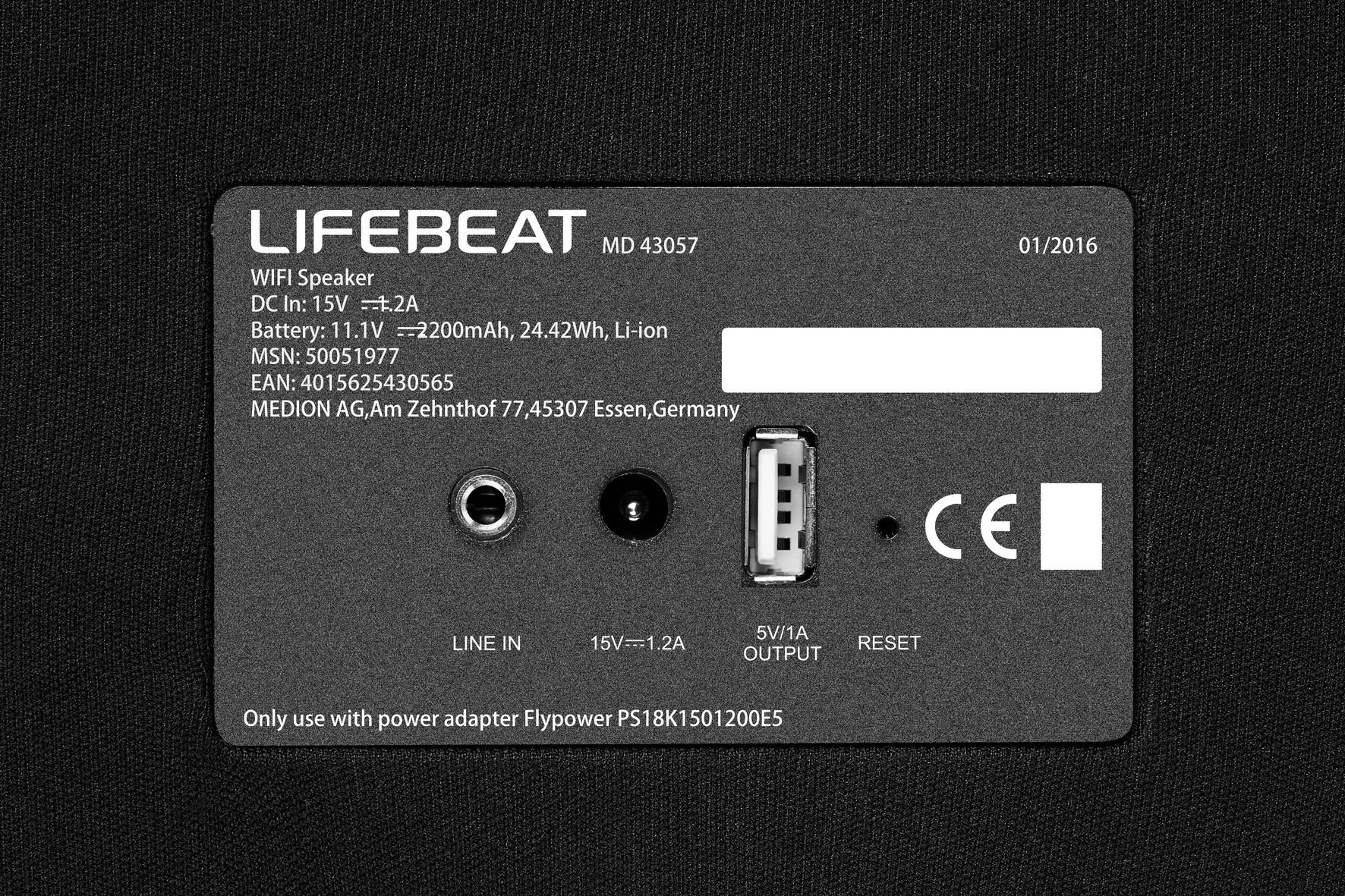 MEDION Lifebeat X61073 Lautsprecher (Aktiv, Schwarz / Silber