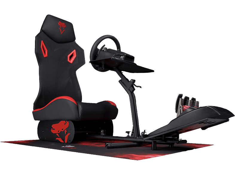 Simulador de conducción para PS4  Asiento Blde Viper E-Sports, Negro y rojo
