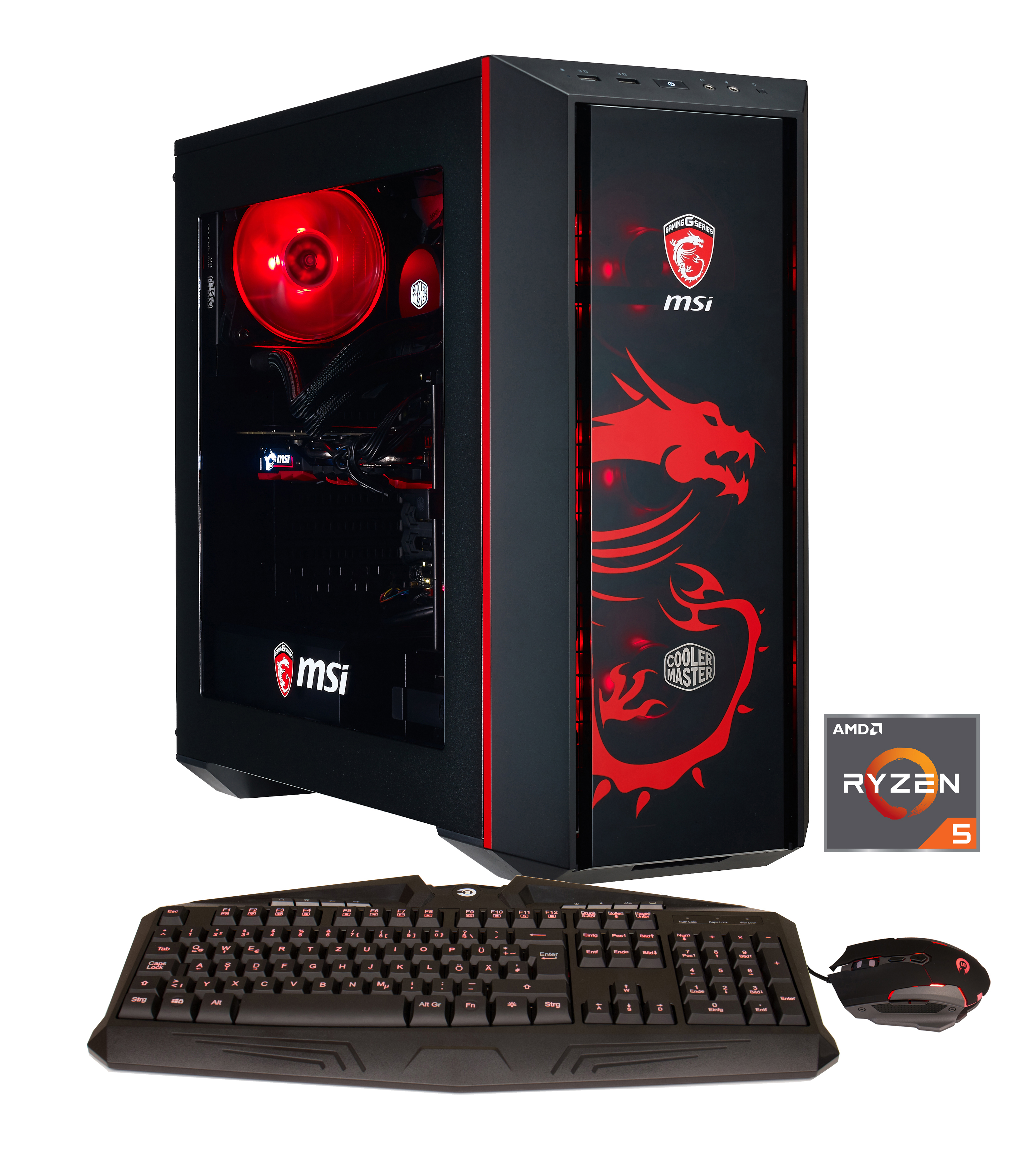 HYRICAN DRAGON E.6154 - AMD Ryzen™ 5 2600 - 16 GB - 240 GB - AMD Radeon™ RX 580 - Windows 10