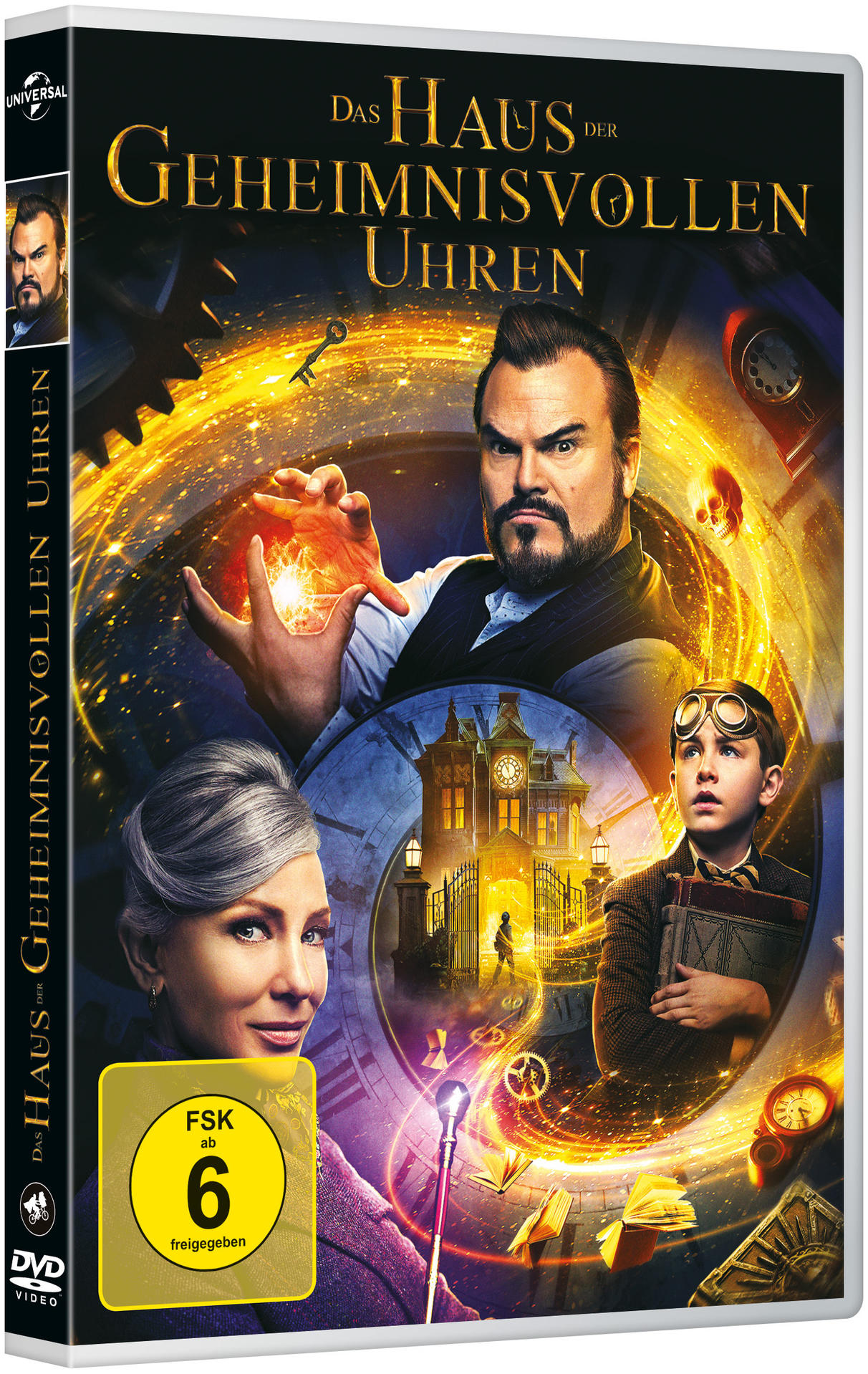 DVD-Cover für 'Das Haus der geheimnisvollen Uhren', Jack Black, Gesichter und Figuren.