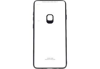 AGM Glas, Backcover, Samsung, Galaxy A9 (2018), Weiß/Schwarz