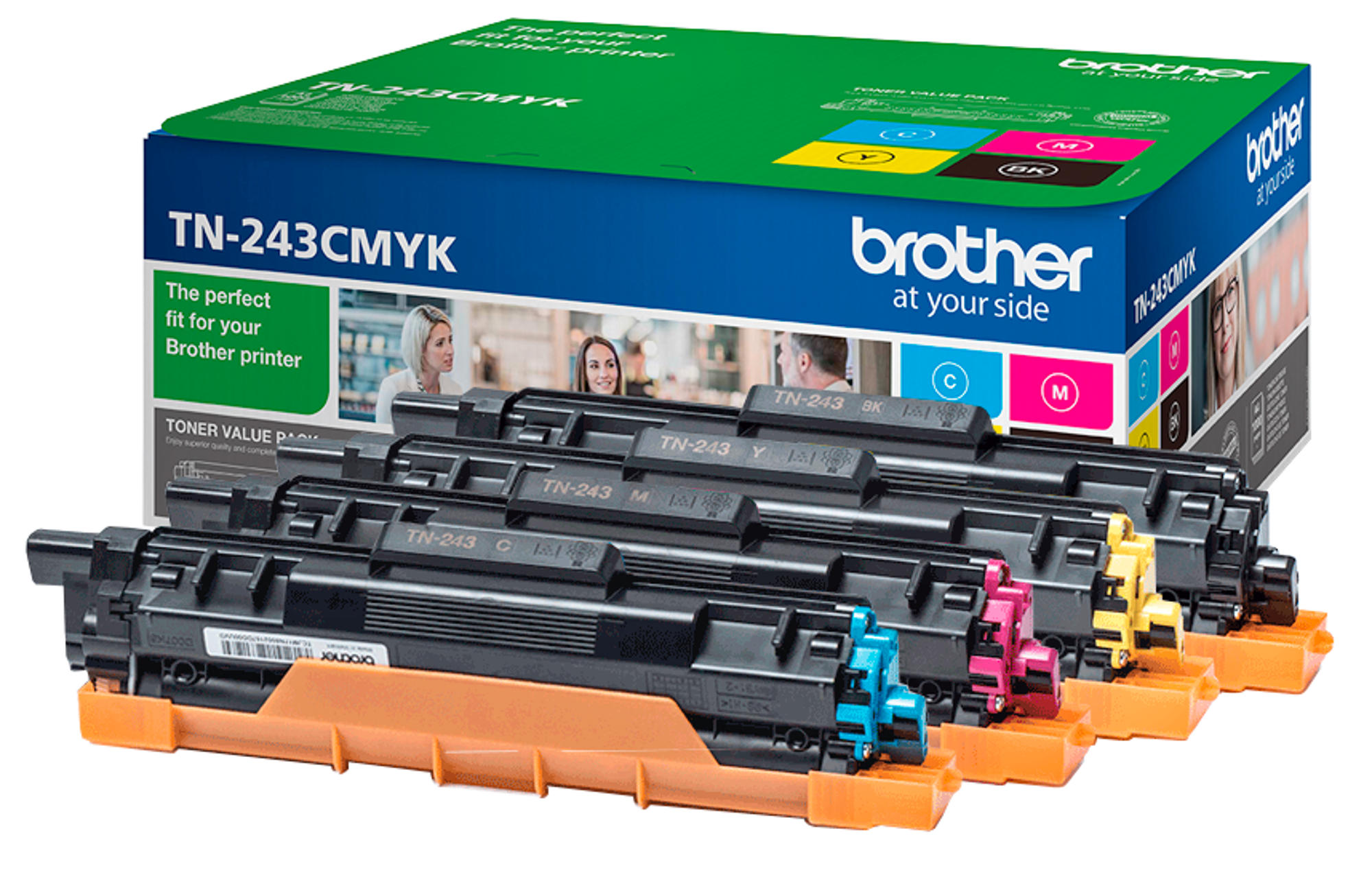 BROTHER 4-Farben Multipack Gelb, Magenta, Toner (Cyan, Schwarz) TN-243CMYK