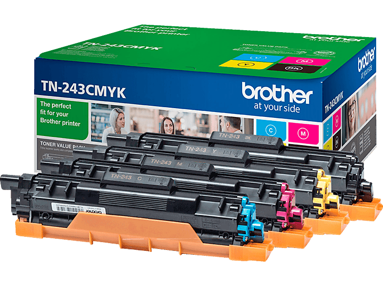 BROTHER TN-243CMYK Toner Multipack Schwarz) Magenta, Gelb, 4-Farben (Cyan