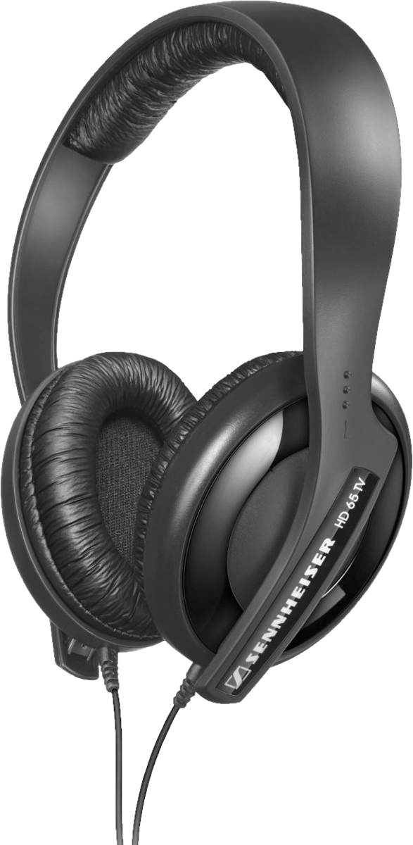 SENNHEISER HD 65 TV - Kabelgebundener TV Kopfhörer (Over-ear, Schwarz)